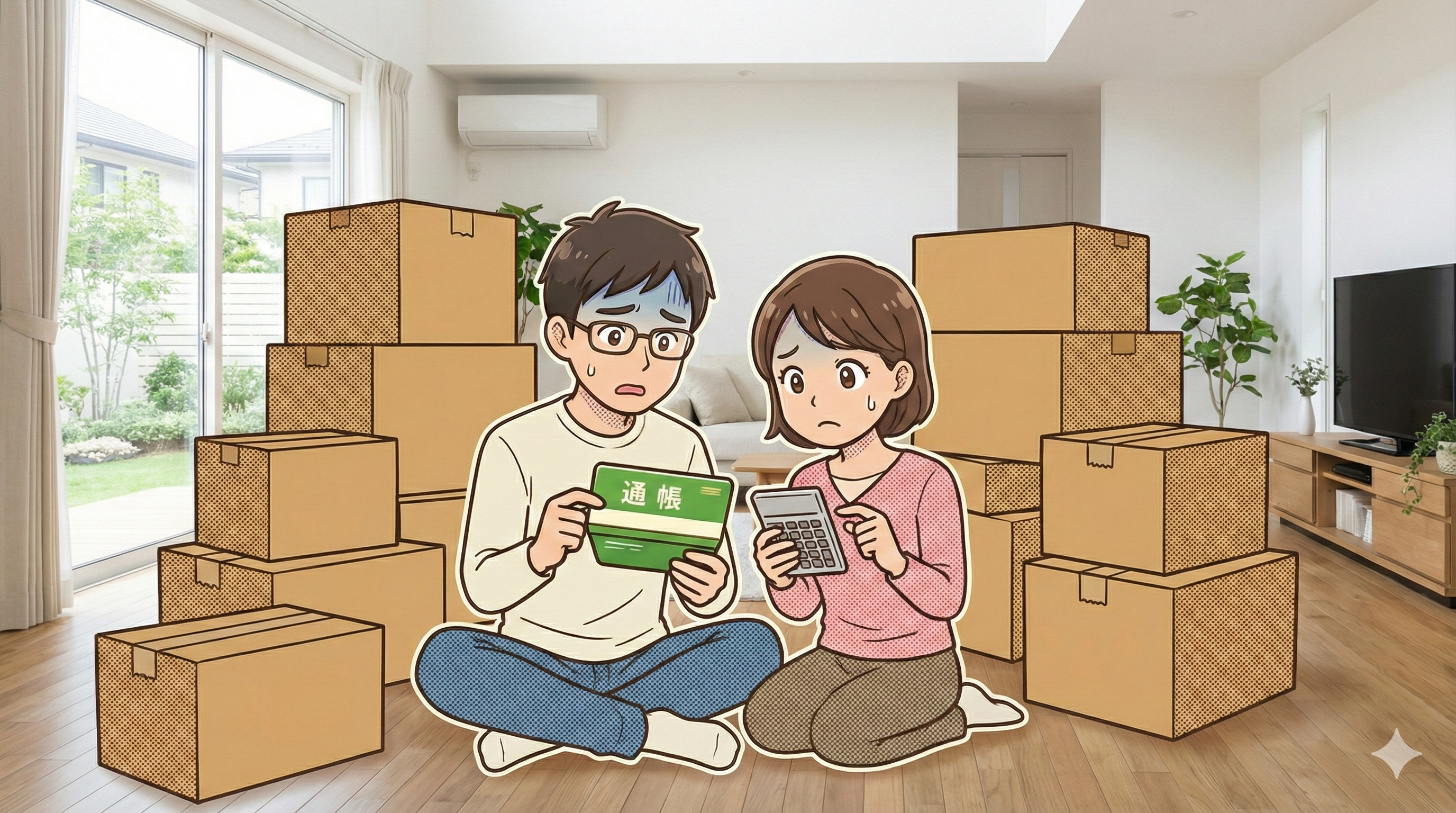 悩む夫婦イラスト