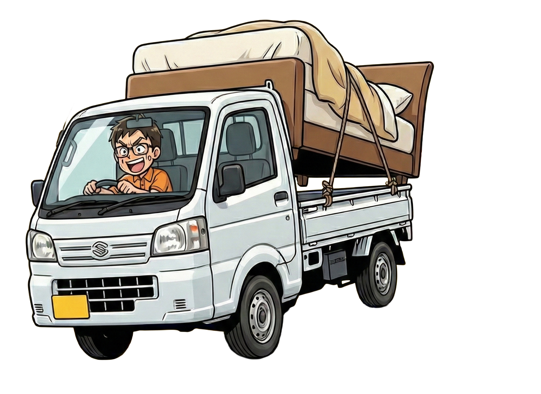 軽トラ爆走ベッド