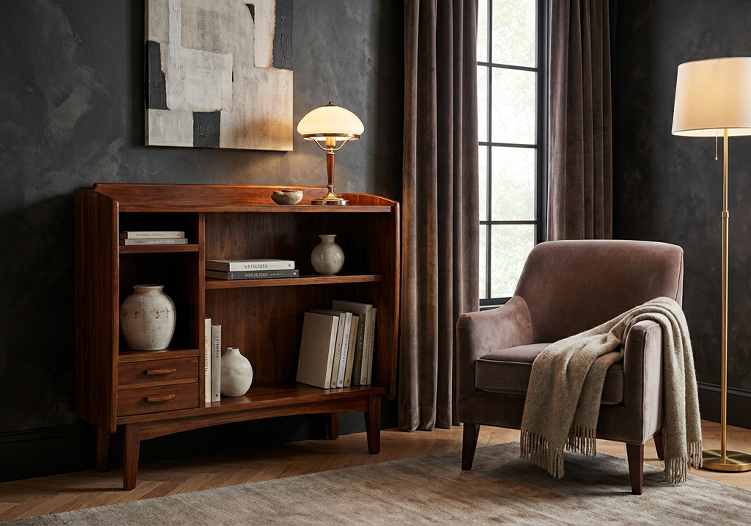 無垢材キャビネット