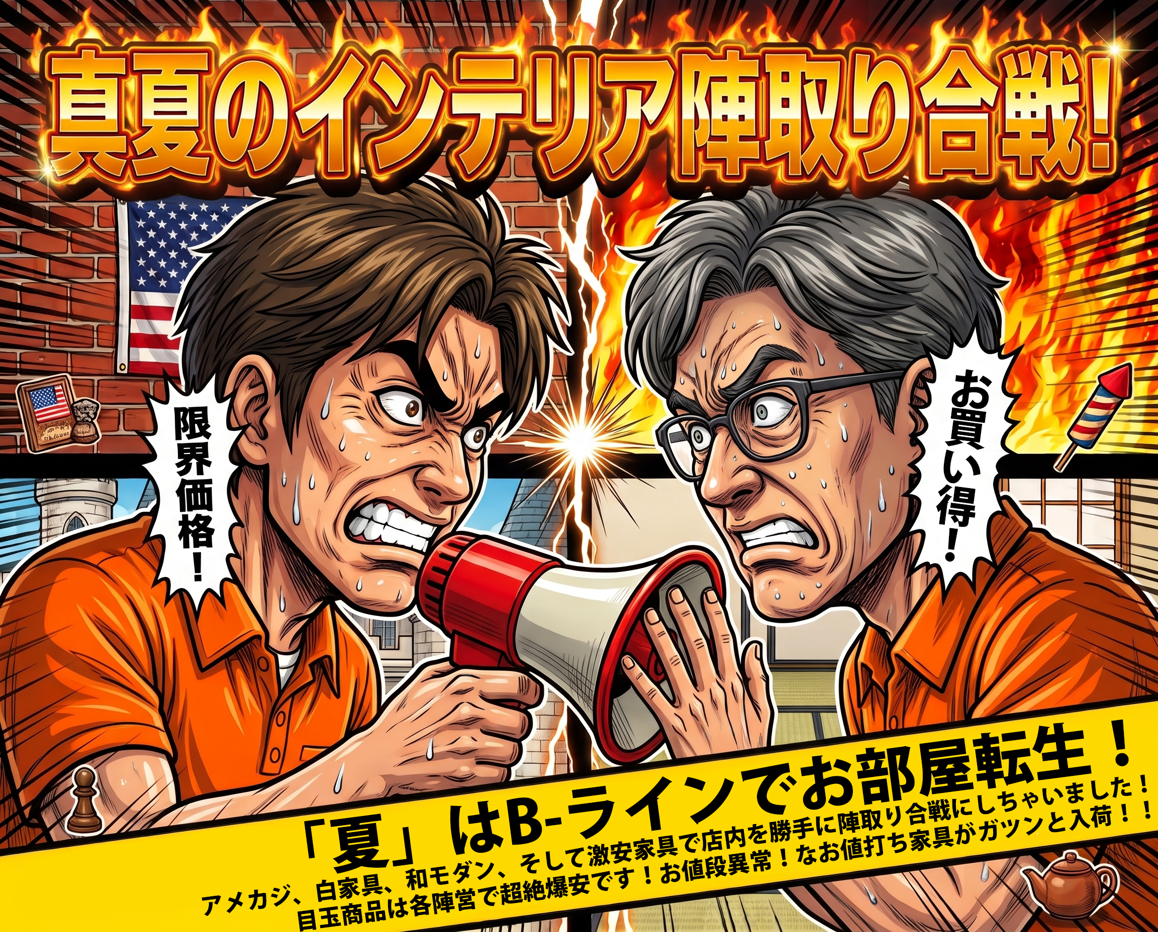 B-ライン 真夏のインテリア陣取り合戦